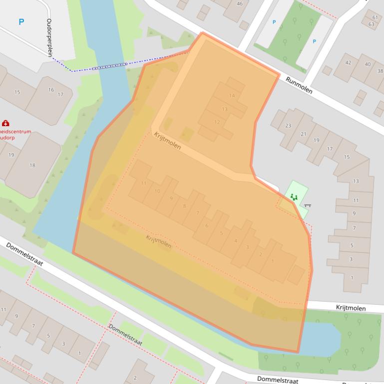 Kaart van postcodegebied 1823GC.