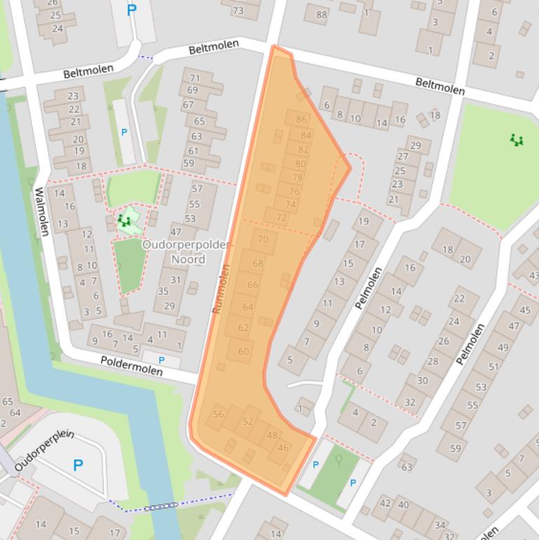 Kaart van postcodegebied 1823GL.