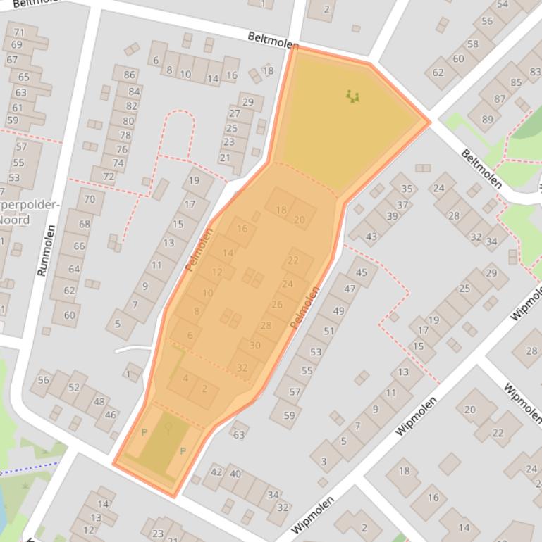 Kaart van postcodegebied 1823GS.