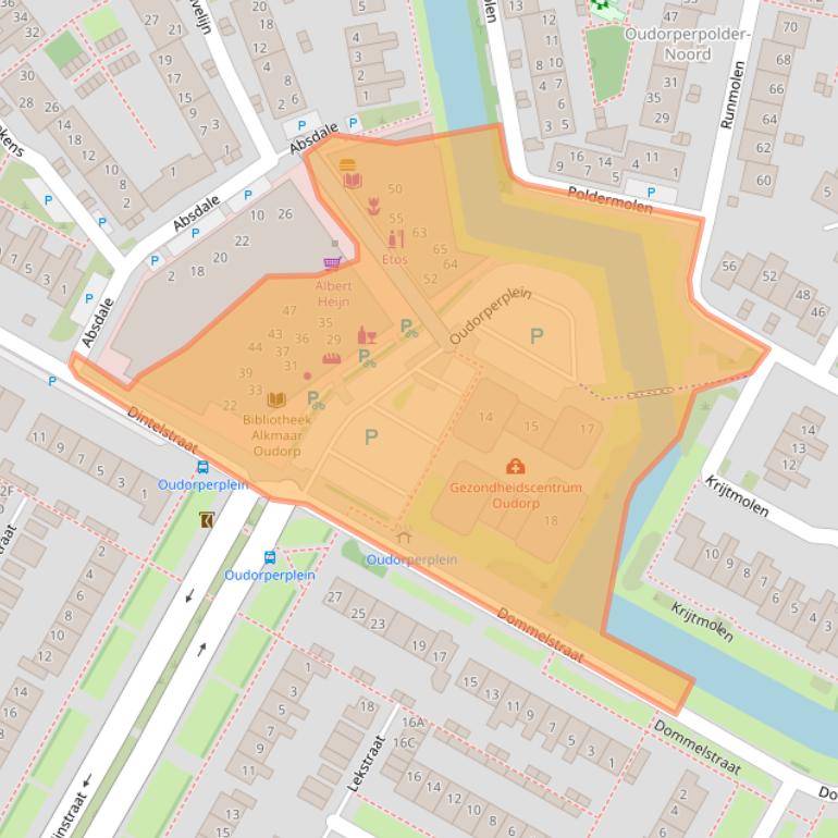 Kaart van postcodegebied 1823HA.