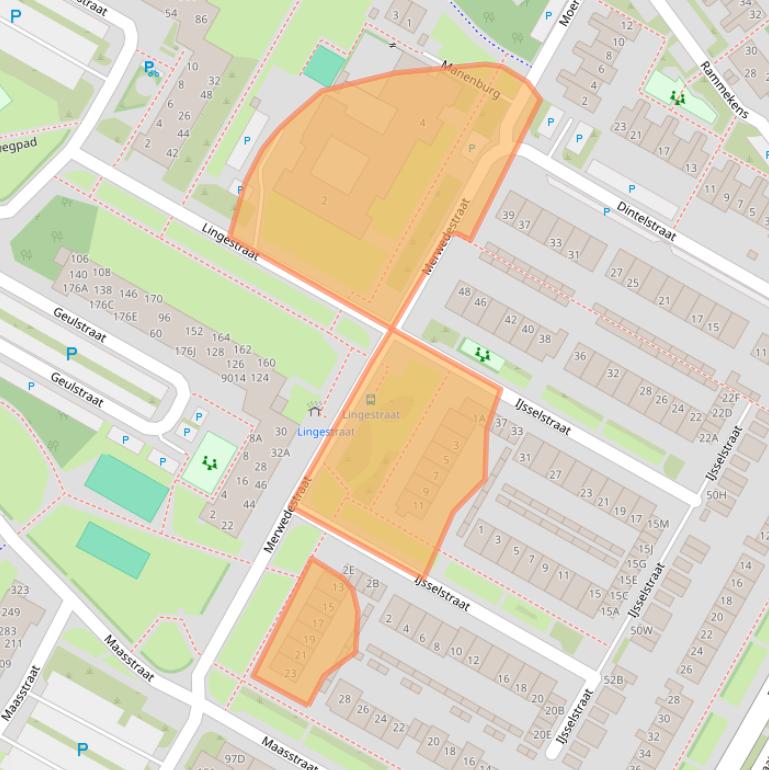 Kaart van postcodegebied 1823VK.