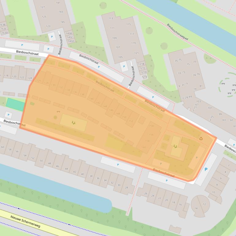 Kaart van postcodegebied 1823WH.