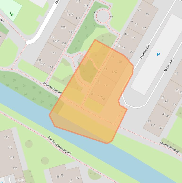 Kaart van postcodegebied 1823XC.