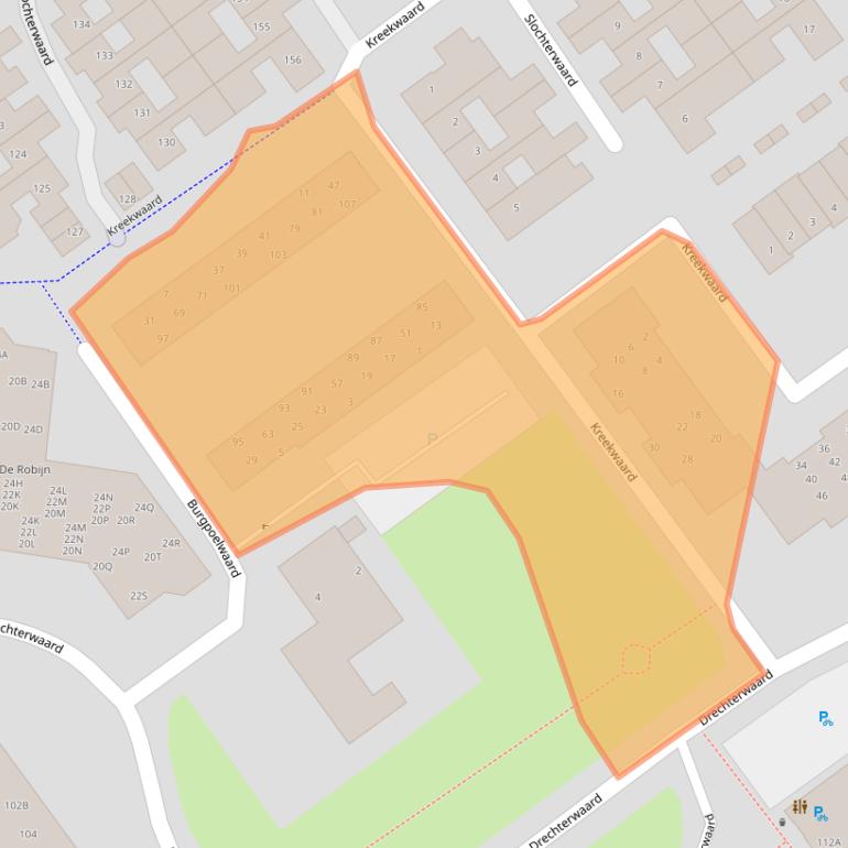 Kaart van postcodegebied 1824DT.