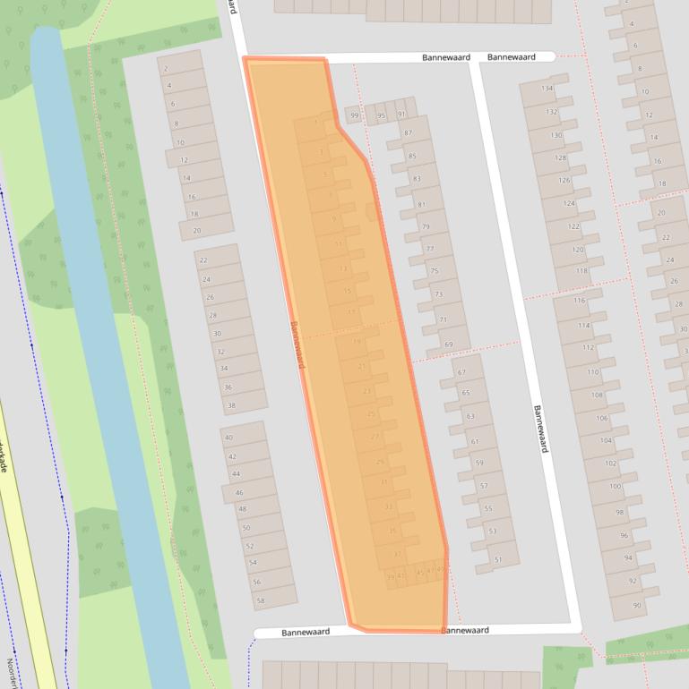 Kaart van postcodegebied 1824EA.