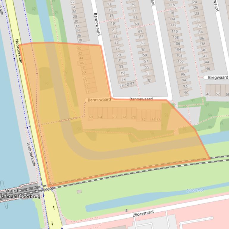 Kaart van postcodegebied 1824ED.