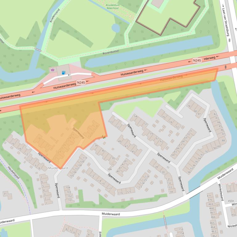 Kaart van postcodegebied 1824GB.