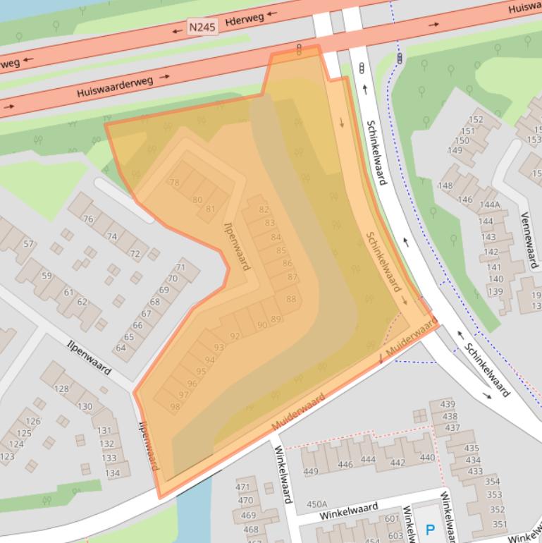 Kaart van postcodegebied 1824GG.