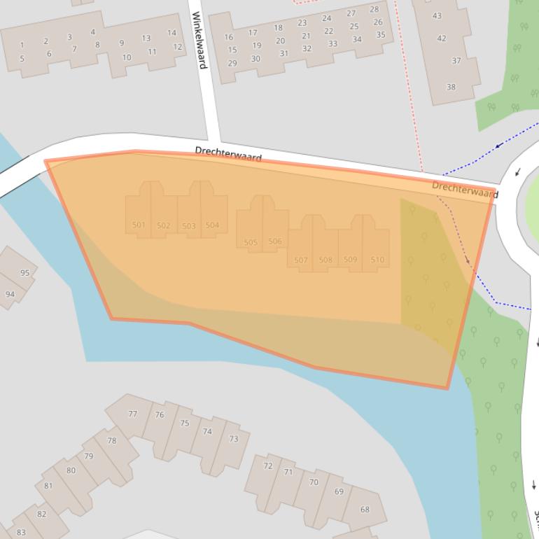 Kaart van postcodegebied 1824HZ.