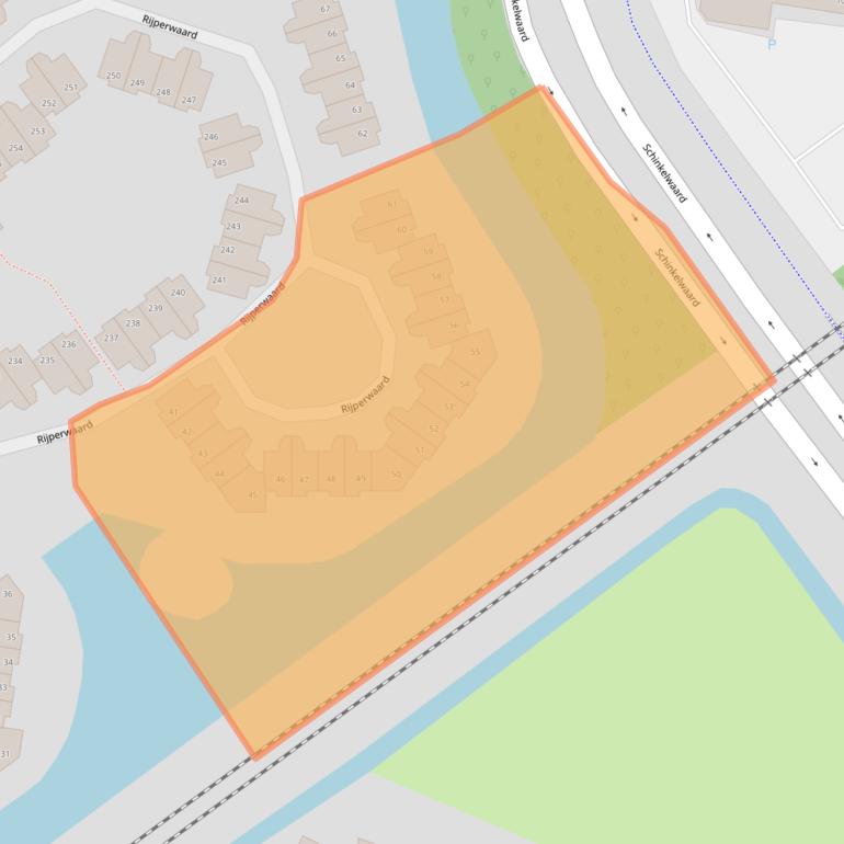 Kaart van postcodegebied 1824JJ.