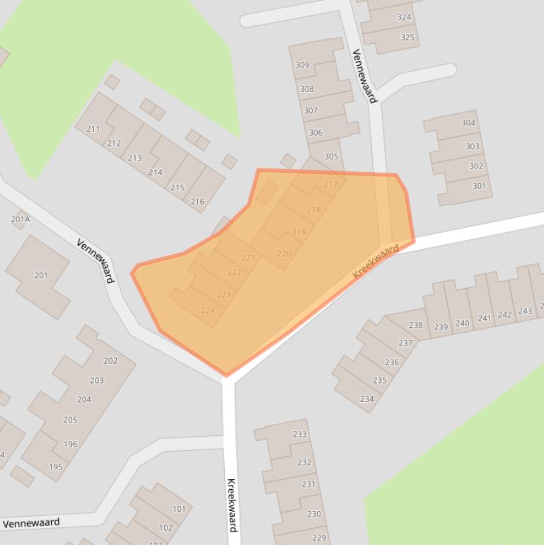 Kaart van postcodegebied 1824KJ.