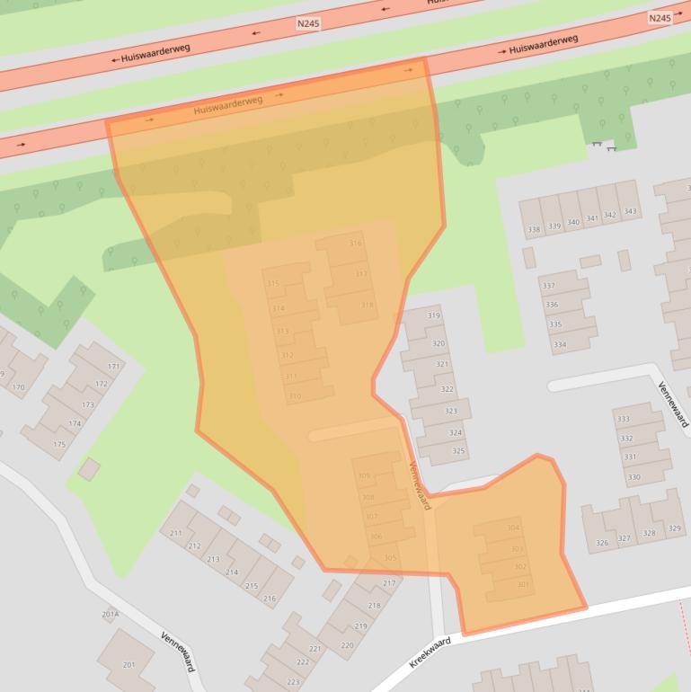 Kaart van postcodegebied 1824KK.