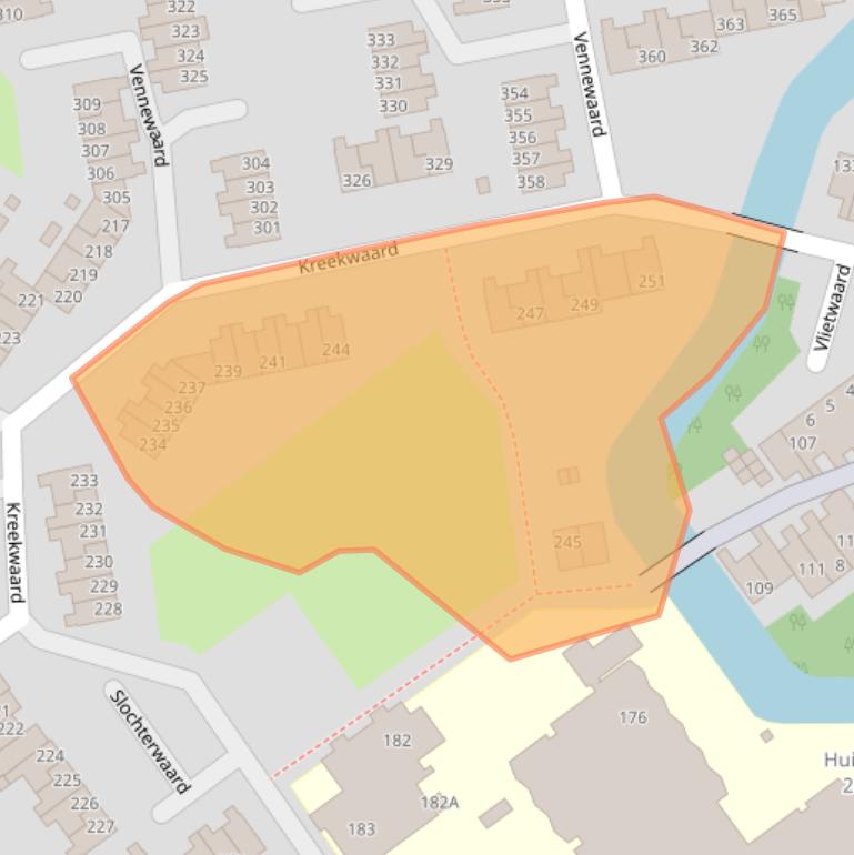 Kaart van postcodegebied 1824KZ.