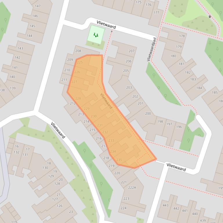 Kaart van postcodegebied 1824LL.
