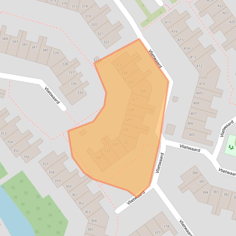 Kaart van postcodegebied 1824LN.