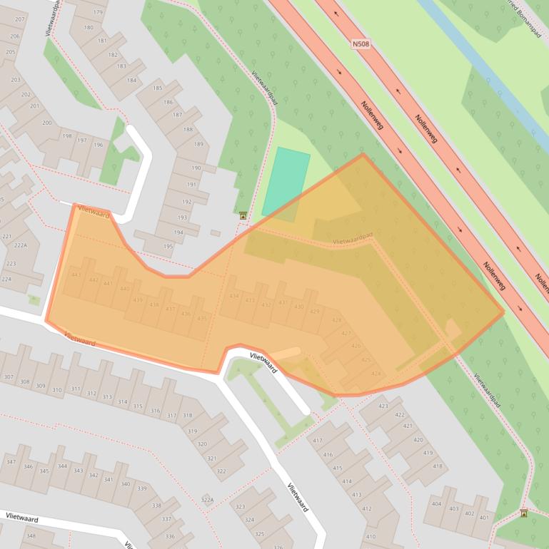 Kaart van postcodegebied 1824LW.