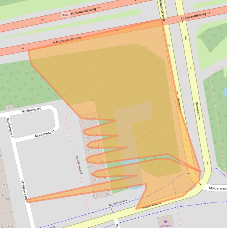 Kaart van postcodegebied 1824XJ.