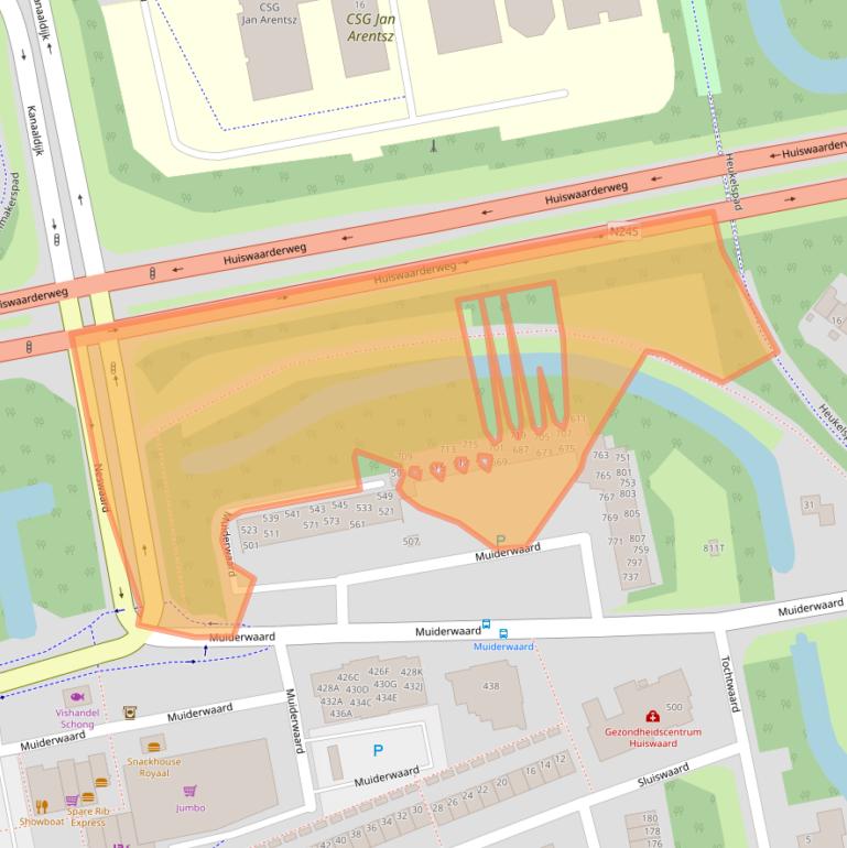 Kaart van postcodegebied 1824XP.