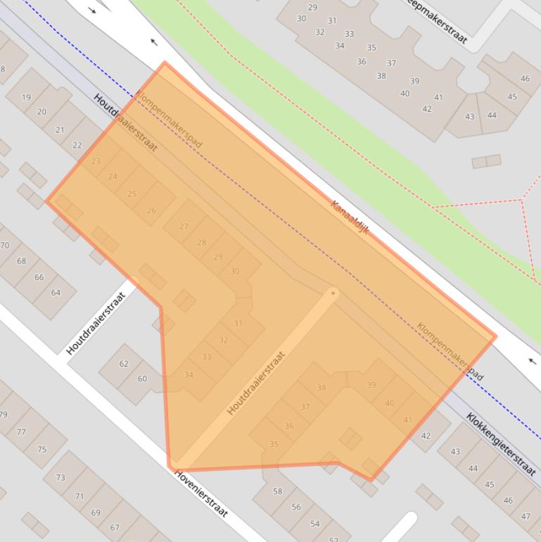 Kaart van postcodegebied 1825AM.