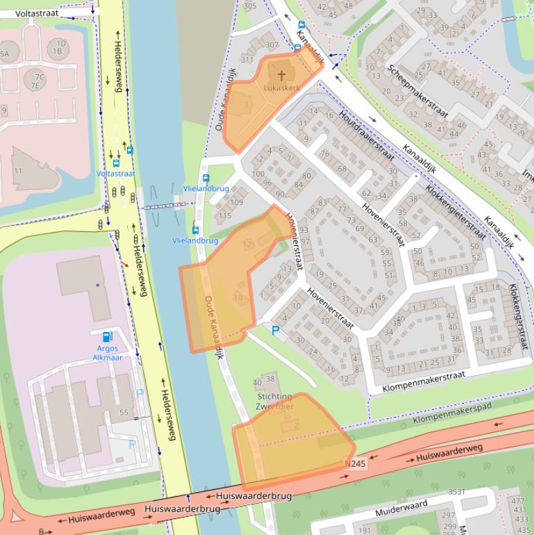 Kaart van postcodegebied 1825AT.