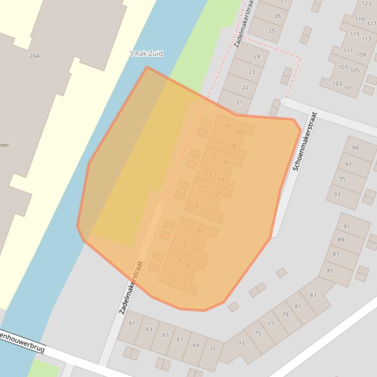 Kaart van postcodegebied 1825CK.