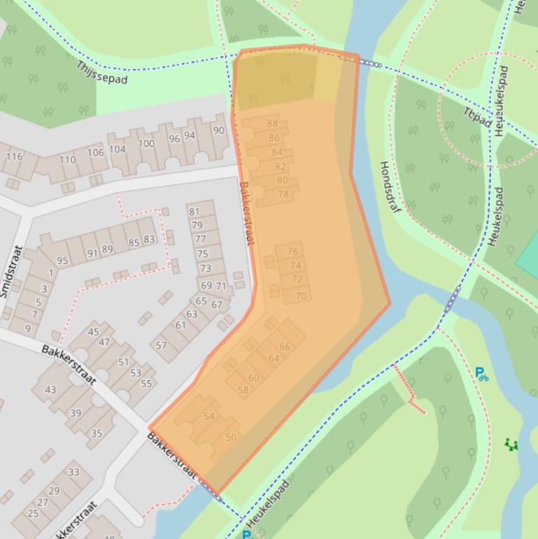 Kaart van postcodegebied 1825CS.