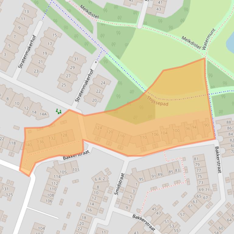 Kaart van postcodegebied 1825CT.