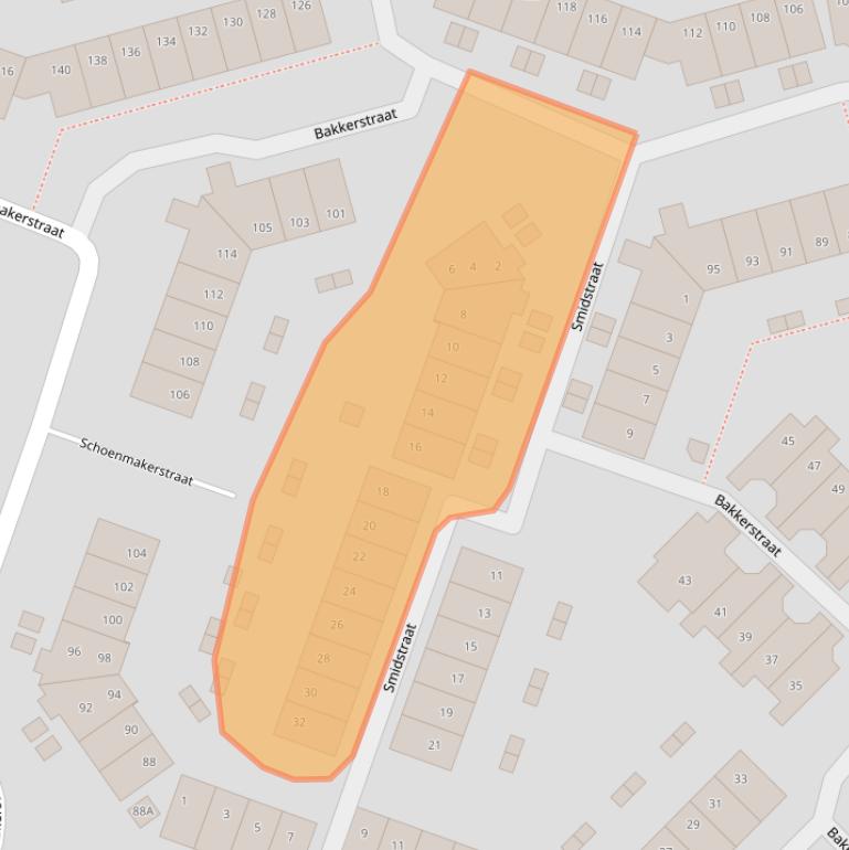 Kaart van postcodegebied 1825CW.