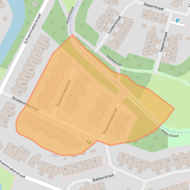 Kaart van postcodegebied 1825CX.