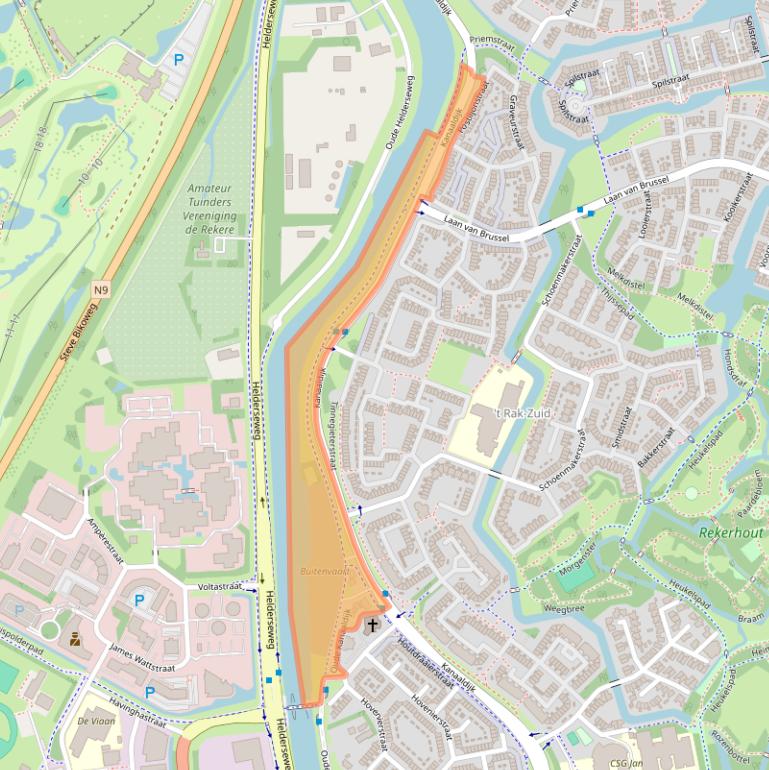 Kaart van postcodegebied 1825DB.