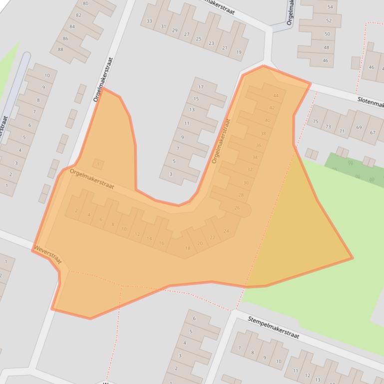 Kaart van postcodegebied 1825DX.