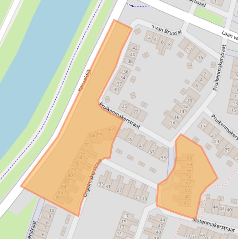 Kaart van postcodegebied 1825DZ.