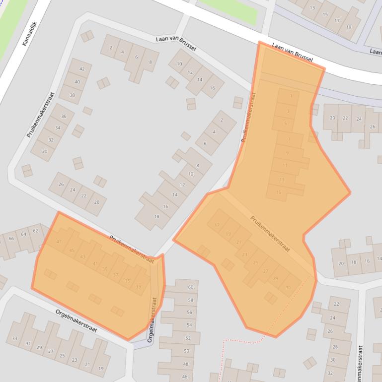 Kaart van postcodegebied 1825EA.