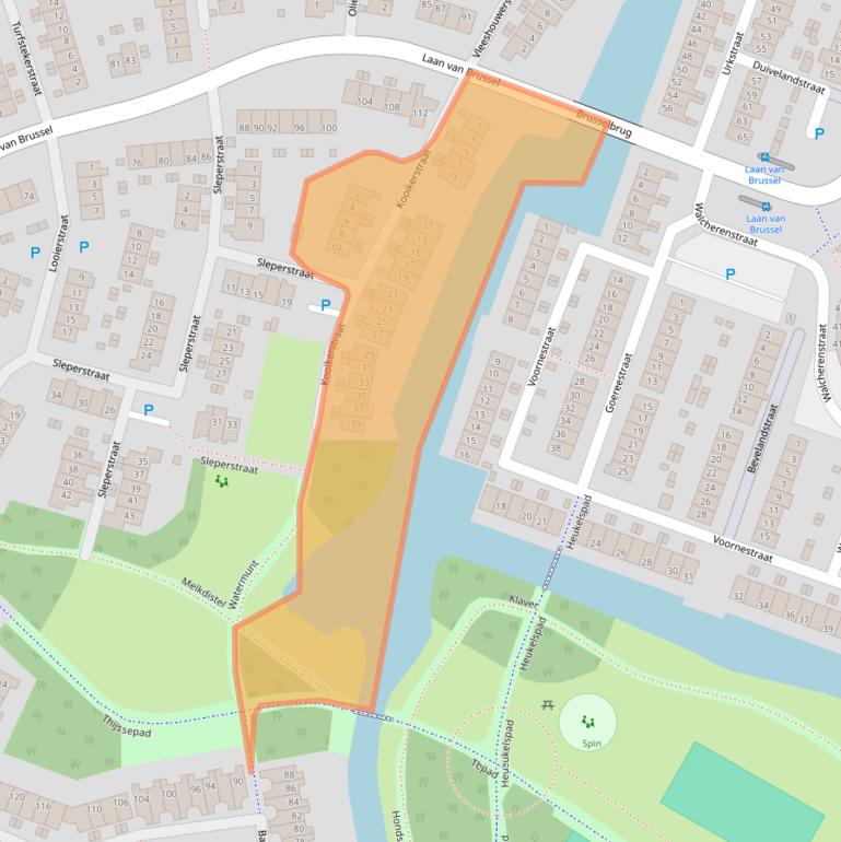 Kaart van postcodegebied 1825GE.