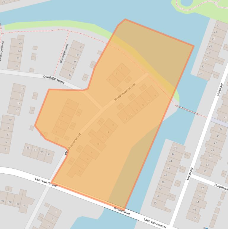 Kaart van postcodegebied 1825GG.