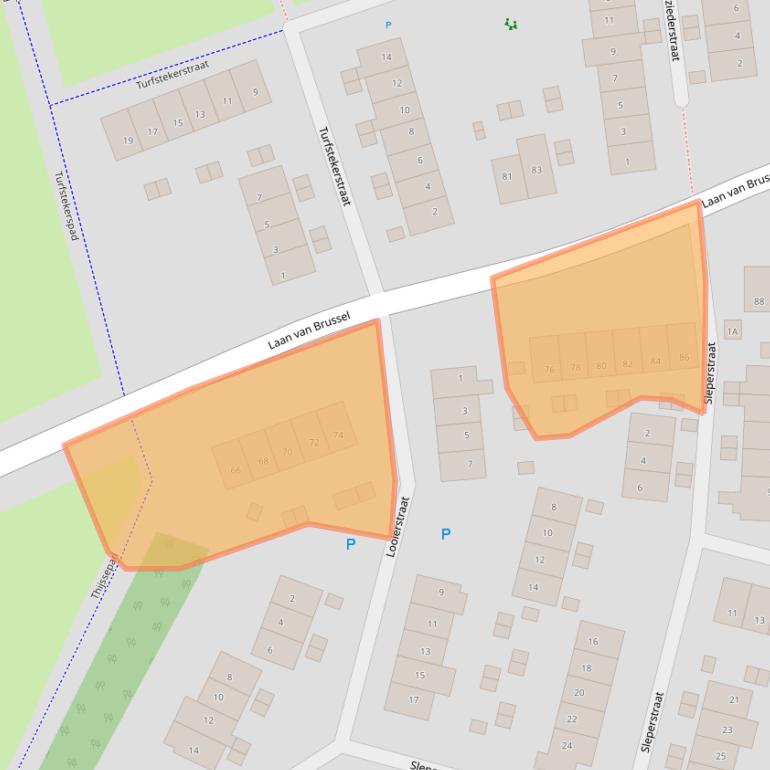 Kaart van postcodegebied 1825GS.