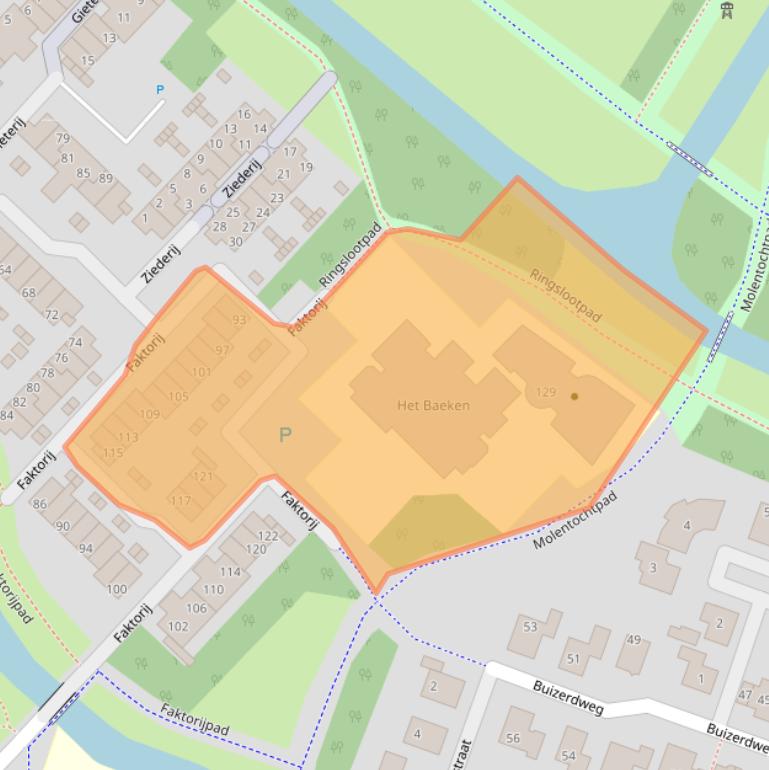 Kaart van postcodegebied 1825HC.