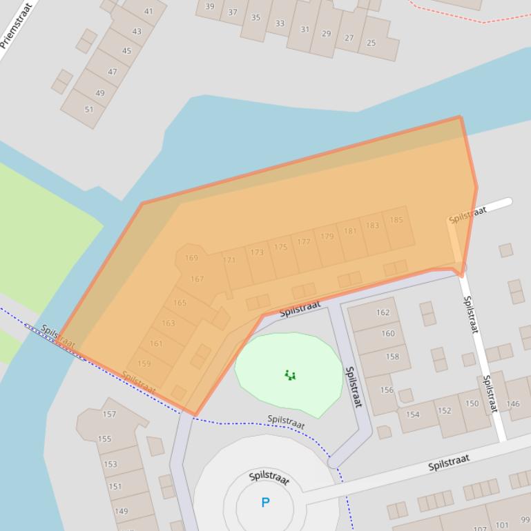 Kaart van postcodegebied 1825JE.
