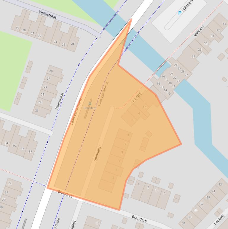 Kaart van postcodegebied 1825JT.