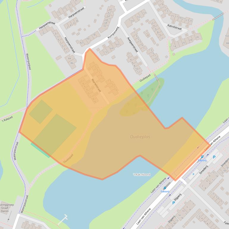 Kaart van postcodegebied 1825LA.