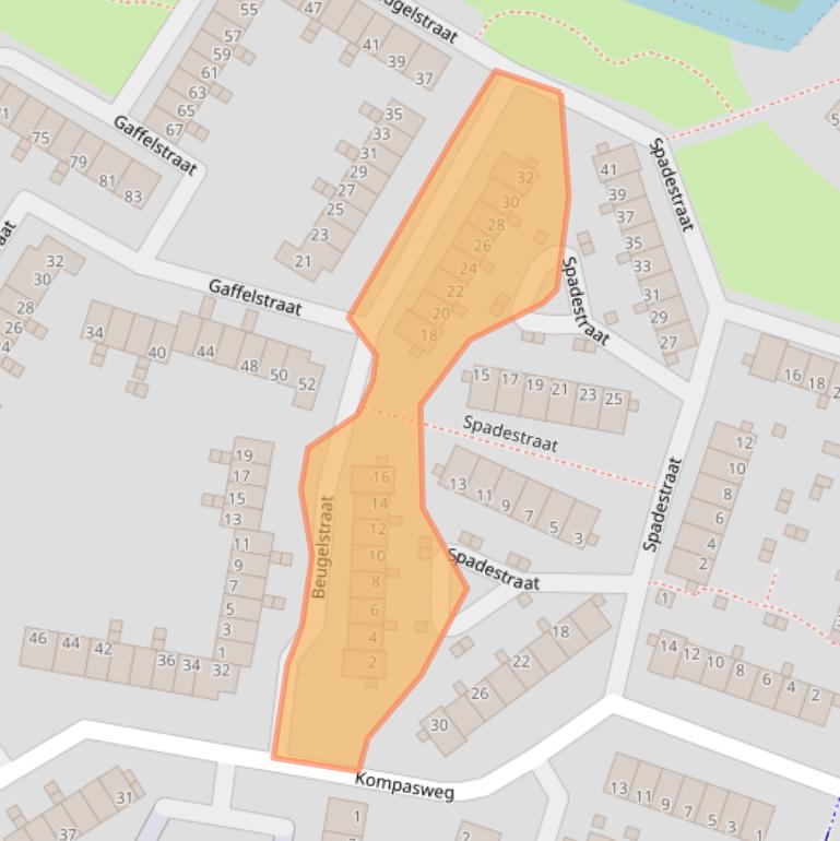 Kaart van postcodegebied 1825LP.