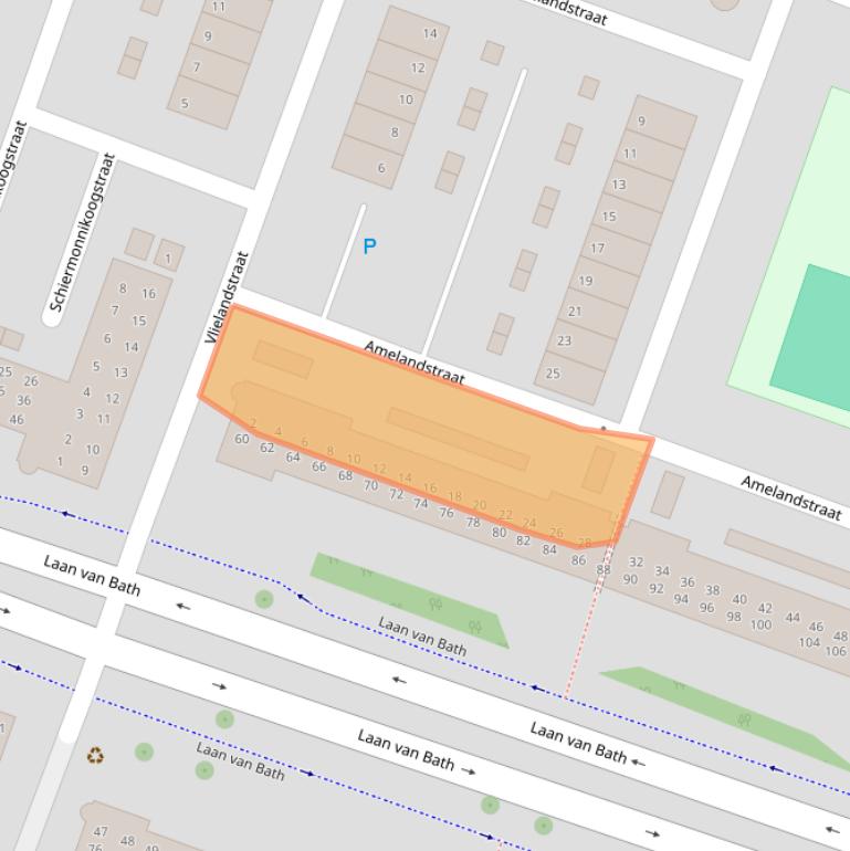 Kaart van postcodegebied 1825NT.