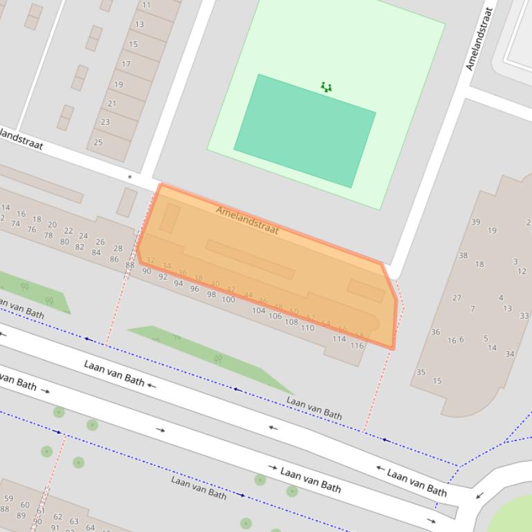 Kaart van postcodegebied 1825NV.