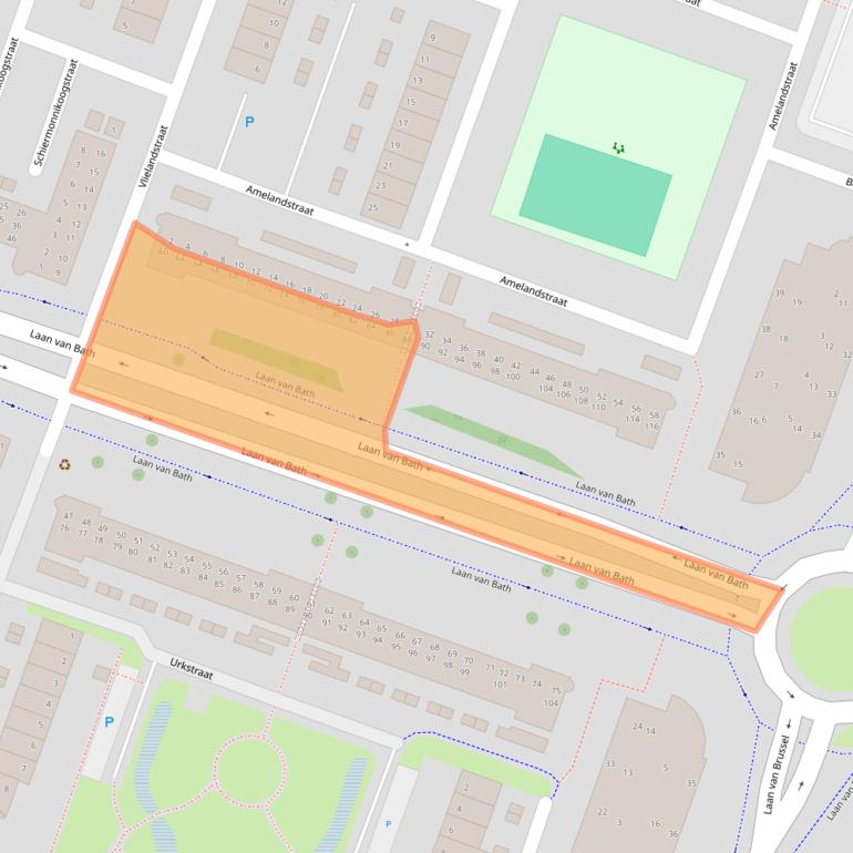 Kaart van postcodegebied 1825NW.