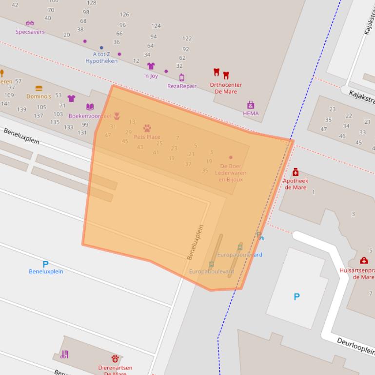 Kaart van postcodegebied 1825RA.