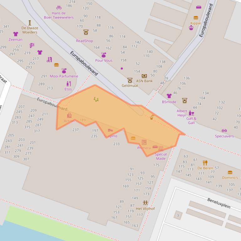 Kaart van postcodegebied 1825RE.