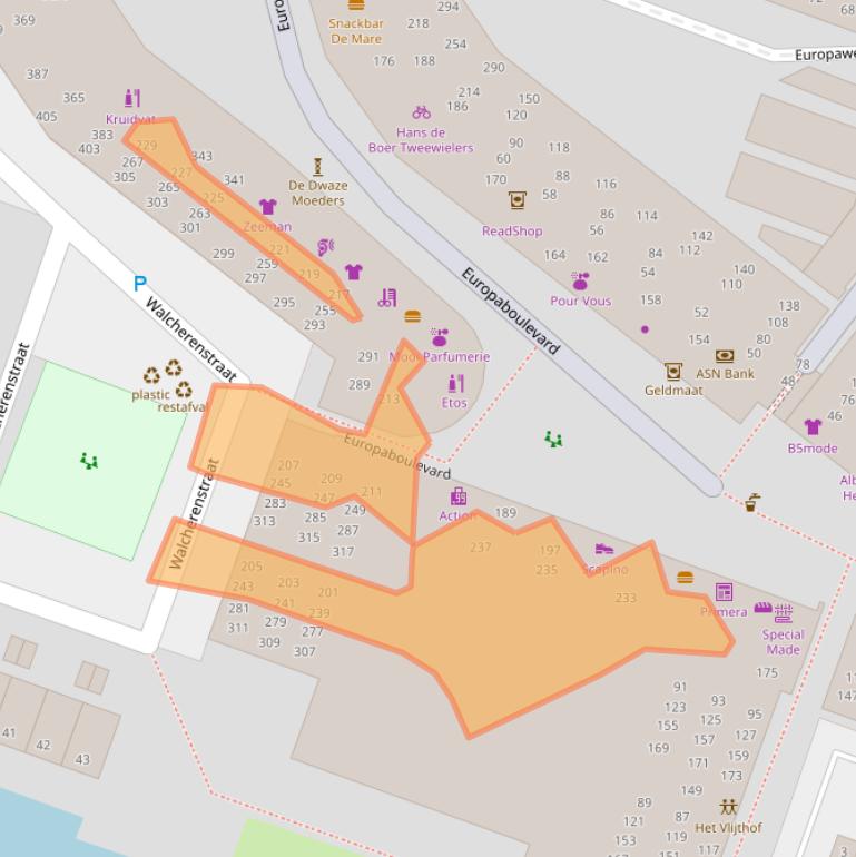 Kaart van postcodegebied 1825RG.