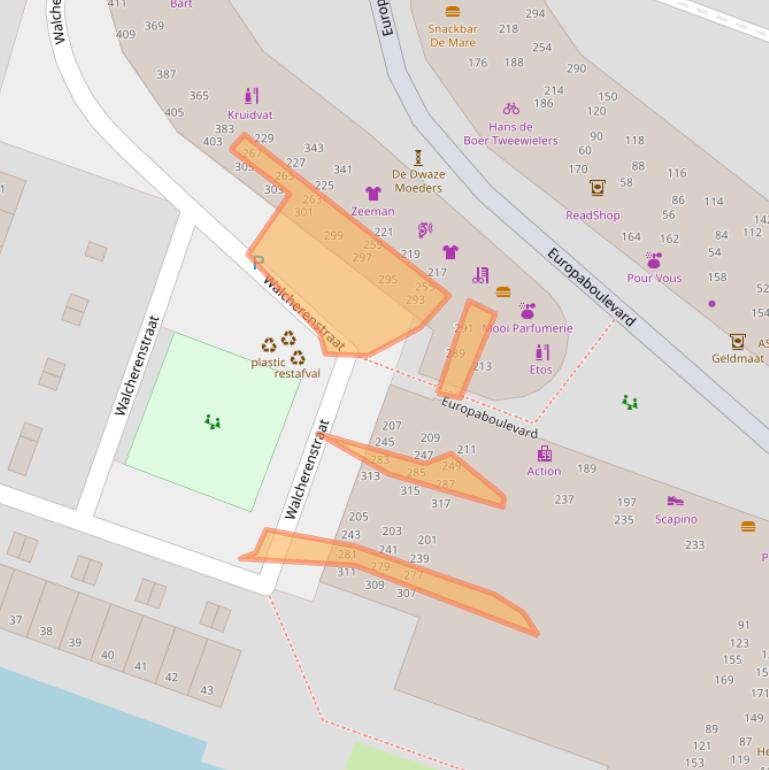 Kaart van postcodegebied 1825RH.