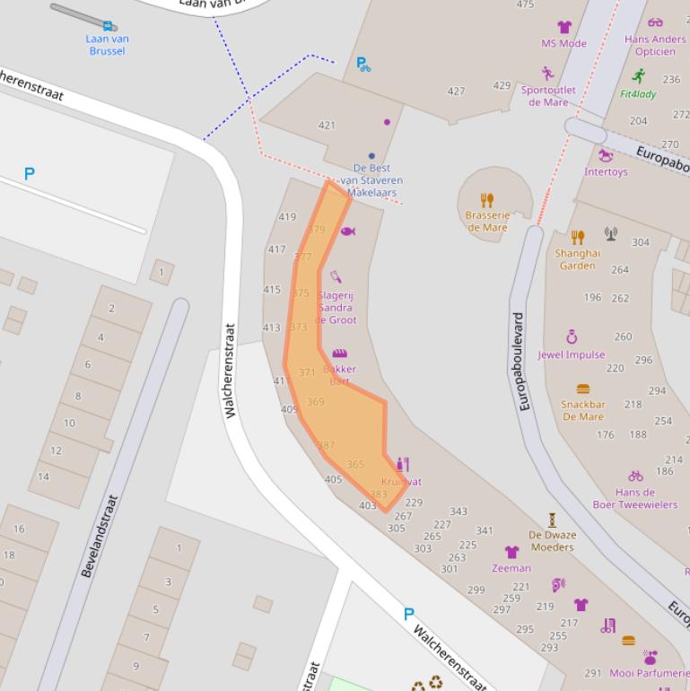 Kaart van postcodegebied 1825RL.