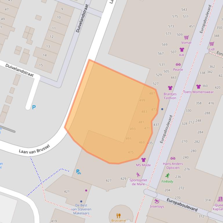 Kaart van postcodegebied 1825RP.